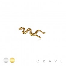 316L SURGICAL STEEL THREADLESS PUSH IN SNAKE TOP PART